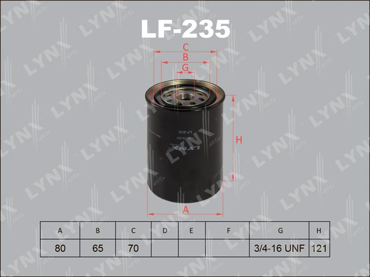LYNXauto LF-235 Фільтр палива LF235: Купити в Україні - Добра ціна на EXIST.UA!