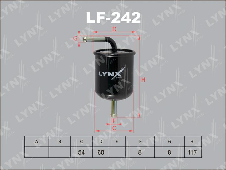LYNXauto LF-242 Фільтр паливний LF242: Купити в Україні - Добра ціна на EXIST.UA!