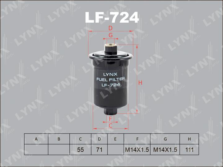 LYNXauto LF-724 Фільтр палива LF724: Купити в Україні - Добра ціна на EXIST.UA!