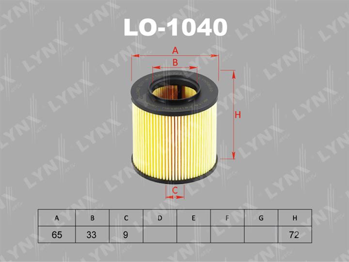 LYNXauto LO-1040 Фільтр масляний LO1040: Купити в Україні - Добра ціна на EXIST.UA!