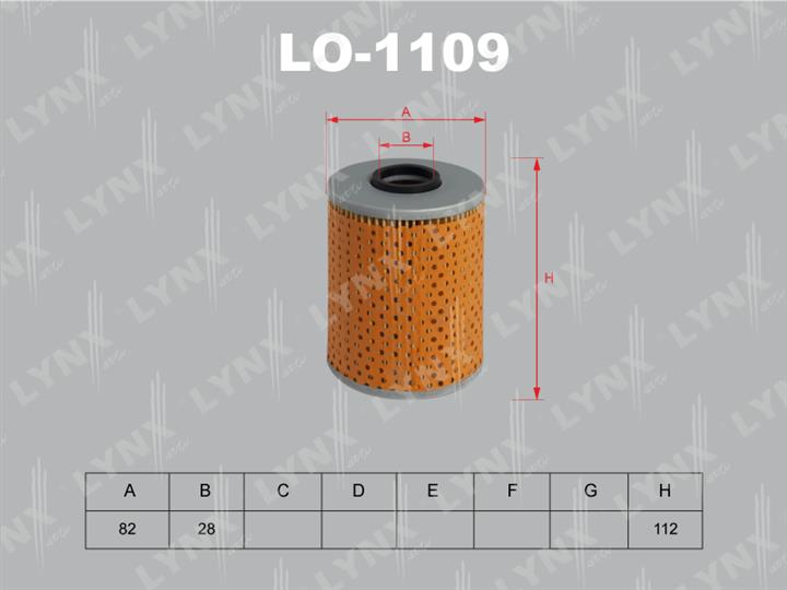 LYNXauto LO-1109 Фільтр масляний LO1109: Купити в Україні - Добра ціна на EXIST.UA!