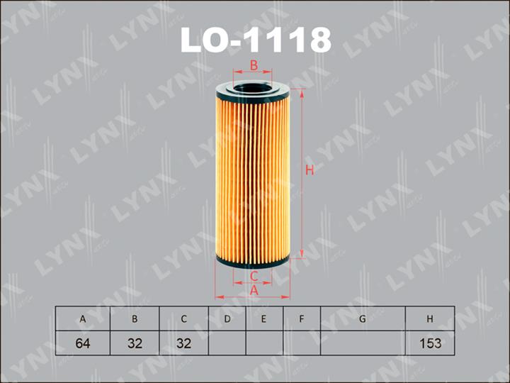 LYNXauto LO-1118 Фільтр масляний LO1118: Купити в Україні - Добра ціна на EXIST.UA!
