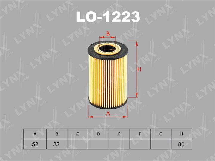 LYNXauto LO-1223 Фільтр масляний LO1223: Купити в Україні - Добра ціна на EXIST.UA!