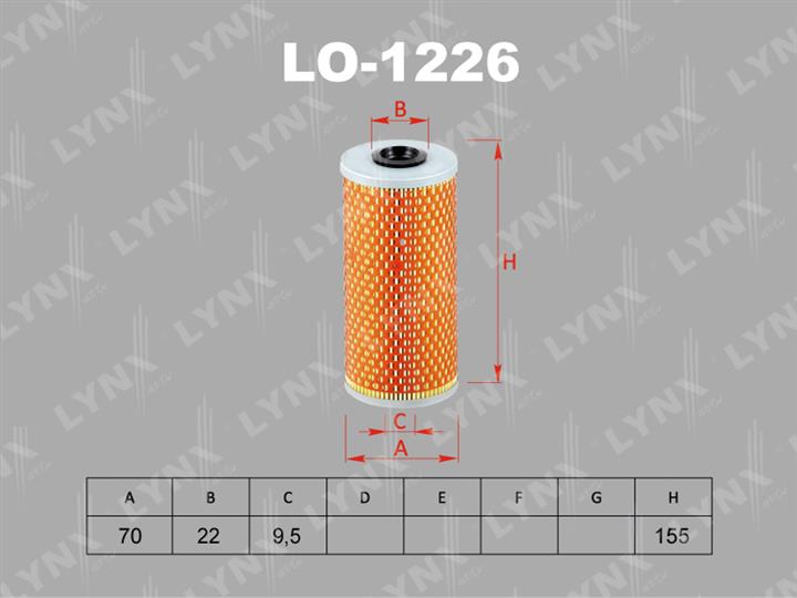 LYNXauto LO-1226 Фільтр масляний LO1226: Купити в Україні - Добра ціна на EXIST.UA!