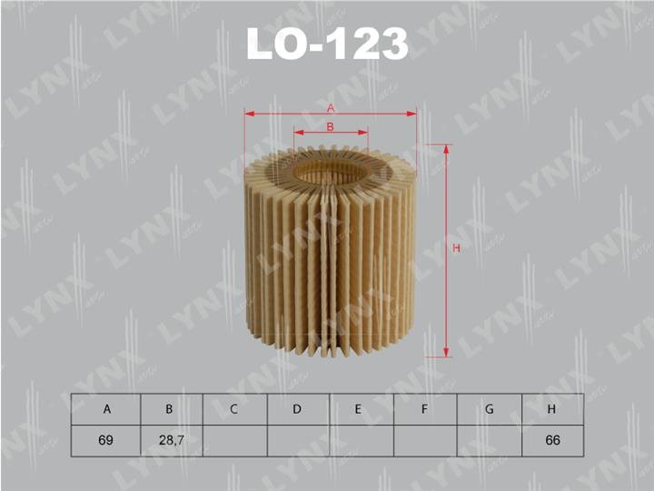 LYNXauto LO-123 Фільтр масляний LO123: Купити в Україні - Добра ціна на EXIST.UA!