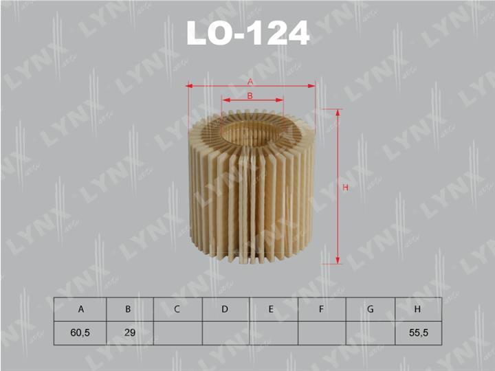 LYNXauto LO-124 Фільтр масляний LO124: Купити в Україні - Добра ціна на EXIST.UA!