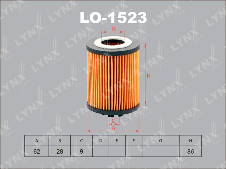 LYNXauto LO-1523 Фільтр масляний LO1523: Купити в Україні - Добра ціна на EXIST.UA!
