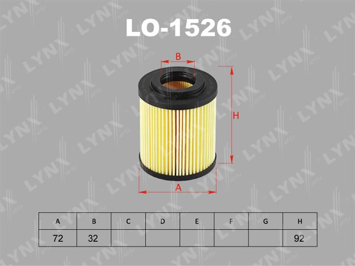 LYNXauto LO-1526 Фільтр масляний LO1526: Купити в Україні - Добра ціна на EXIST.UA!