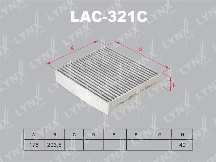 LYNXauto LAC-321C Фільтр салону LAC321C: Купити в Україні - Добра ціна на EXIST.UA!