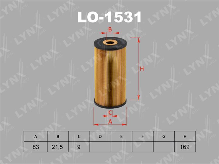 LYNXauto LO-1531 Фільтр масляний LO1531: Купити в Україні - Добра ціна на EXIST.UA!