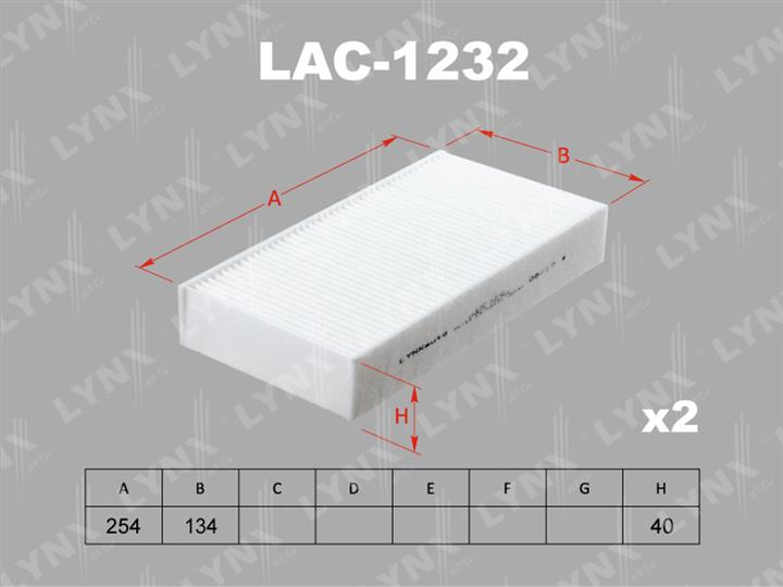 LYNXauto LAC-1232 Фільтр салону LAC1232: Купити в Україні - Добра ціна на EXIST.UA!