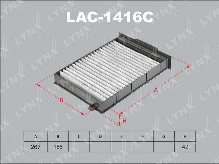 LYNXauto LAC-1416C Фільтр салону з активованим вугіллям LAC1416C: Купити в Україні - Добра ціна на EXIST.UA!