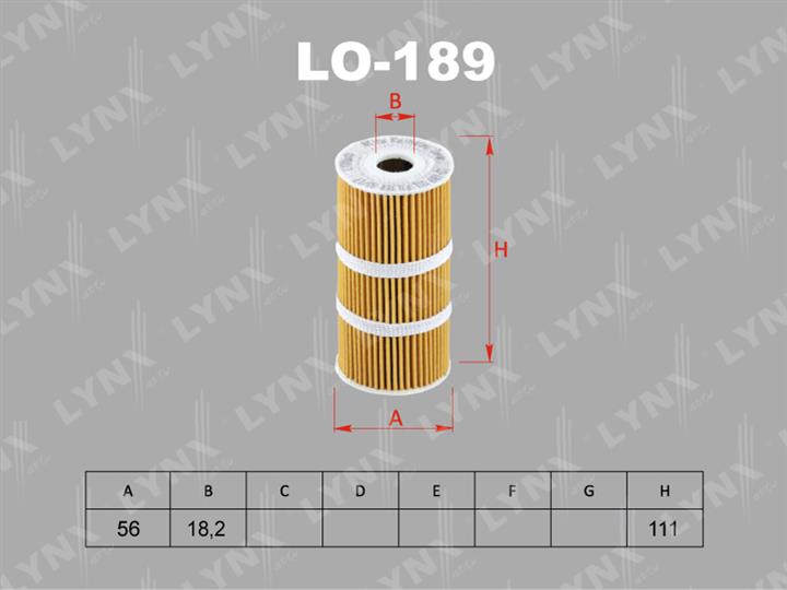 LYNXauto LO-189 Фільтр масляний LO189: Купити в Україні - Добра ціна на EXIST.UA!