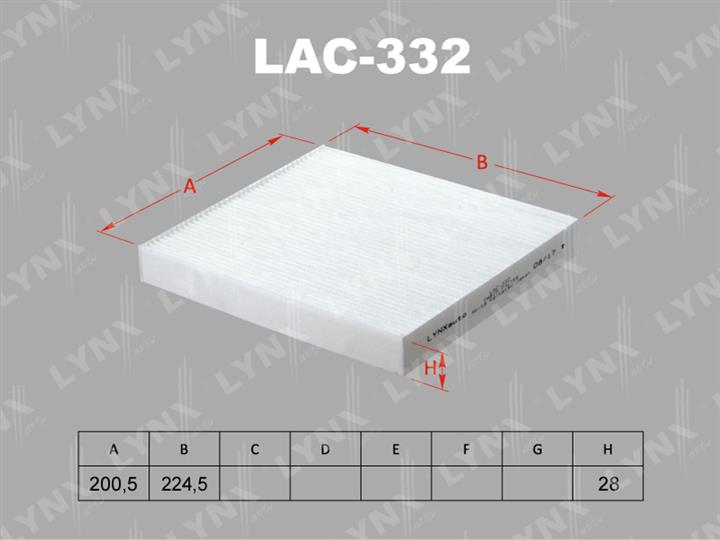 LYNXauto LAC-332 Фільтр салону LAC332: Купити в Україні - Добра ціна на EXIST.UA!