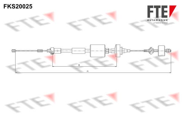 FTE FKS20025 Трос зчеплення FKS20025: Купити в Україні - Добра ціна на EXIST.UA!