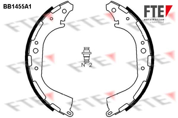 FTE BB1455A1 Колодки гальмівні барабанні, комплект BB1455A1: Купити в Україні - Добра ціна на EXIST.UA!