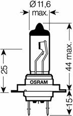 Лампа галогенна Osram Night Breaker Unlimited +110% 12В H7 55Вт +110% Osram 64210NBU-HCB