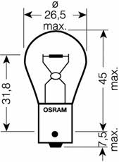 Osram 7511-02B Лампа розжарювання P21W 24V 21W 751102B: Купити в Україні - Добра ціна на EXIST.UA!