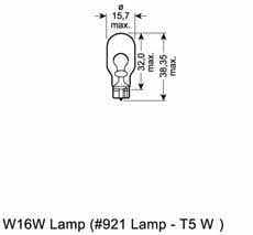 Osram 921-02B Лампа розжарювання W16W 12V 16W 92102B: Приваблива ціна - Купити в Україні на EXIST.UA!