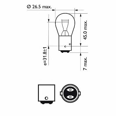 Philips Лампа розжарювання P21&#x2F;4W 12V 21&#x2F;4W – ціна 54 UAH