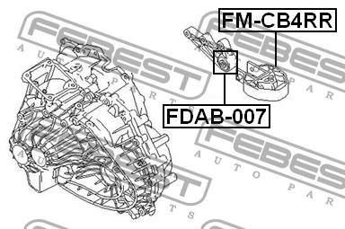 Подушка двигателя задняя Febest FM-CB4RR