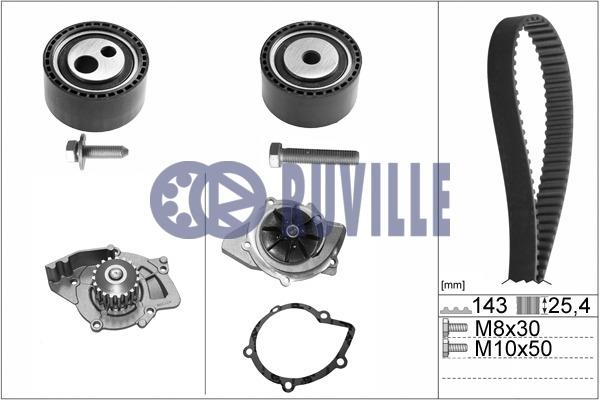 Ruville 55971711 Ремінь ГРМ, комплект з водяним насосом 55971711: Купити в Україні - Добра ціна на EXIST.UA! 55971711 Ruville Ремінь ГРМ, комплект з водяним насосом