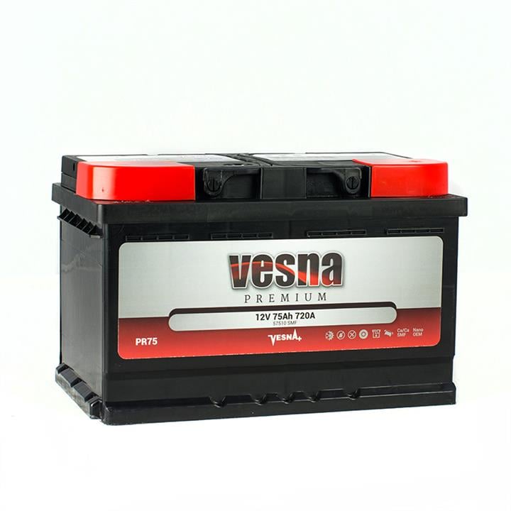 Vesna 415075 Акумулятор Vesna Premium 12В 75Ач 720А(EN) R+ 415075: Купити в Україні - Добра ціна на EXIST.UA!