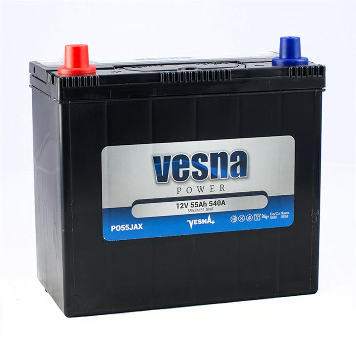 Акумулятор Vesna Power 12В 55Ач 490А(EN) L+ Vesna 415755