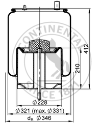 Пневморессора Contitech 4912 N P07