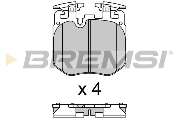 Bremsi BP3692 Гальмівні колодки передні, комплект BP3692: Купити в Україні - Добра ціна на EXIST.UA!