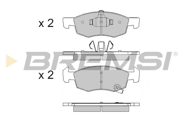 BP3646 Bremsi Тормозные колодки дисковые, комплект