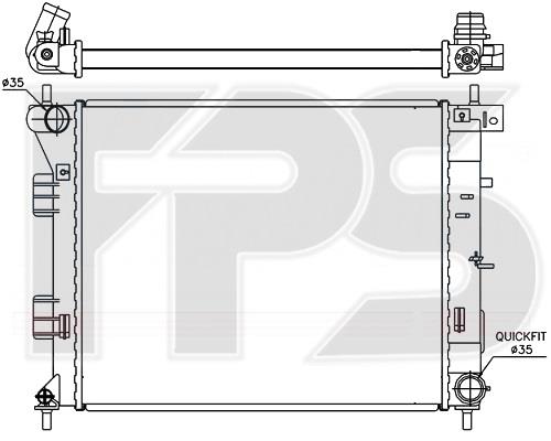 FPS FP 40 A13-X Радіатор охолодження двигуна FP40A13X: Купити в Україні - Добра ціна на EXIST.UA!