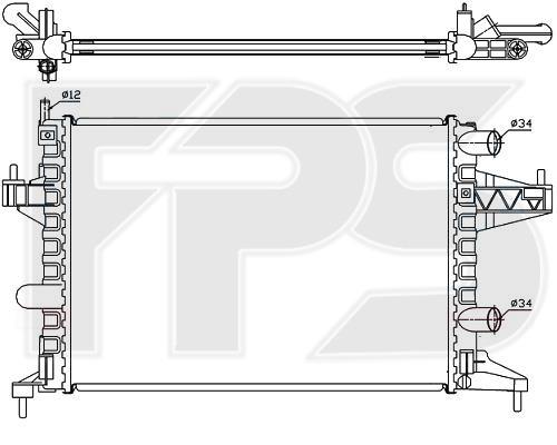 FPS FP 52 A265-X Радіатор охолодження двигуна FP52A265X: Купити в Україні - Добра ціна на EXIST.UA!