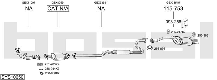 Bosal SYS10650 Система випуску відпрацьованих газів SYS10650: Купити в Україні - Добра ціна на EXIST.UA!