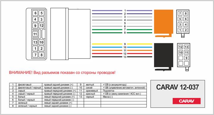 Переходник ISO Daewoo Carav 12-037 Carav 12-037