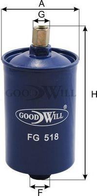 Goodwill FG 518 Фільтр паливний FG518: Купити в Україні - Добра ціна на EXIST.UA!