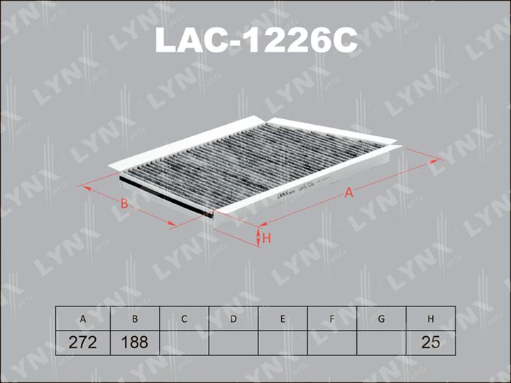 LYNXauto LAC-1226C Фільтр салону з активованим вугіллям LAC1226C: Купити в Україні - Добра ціна на EXIST.UA!