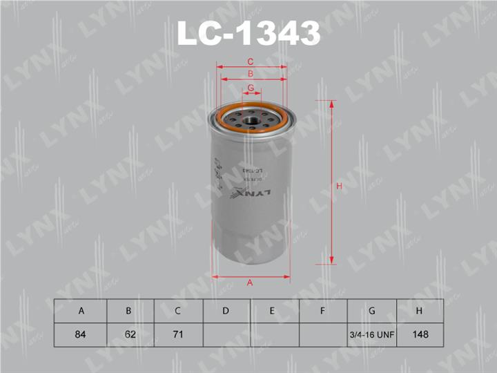 LYNXauto LC-1343 Фільтр масляний LC1343: Купити в Україні - Добра ціна на EXIST.UA!