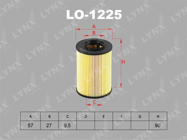 LYNXauto LO-1225 Фільтр масляний LO1225: Купити в Україні - Добра ціна на EXIST.UA!