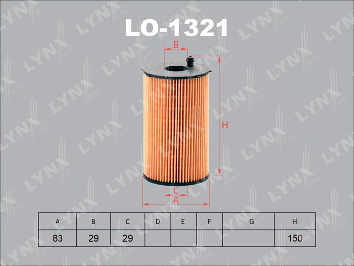 LYNXauto LO-1321 Фільтр масляний LO1321: Купити в Україні - Добра ціна на EXIST.UA!