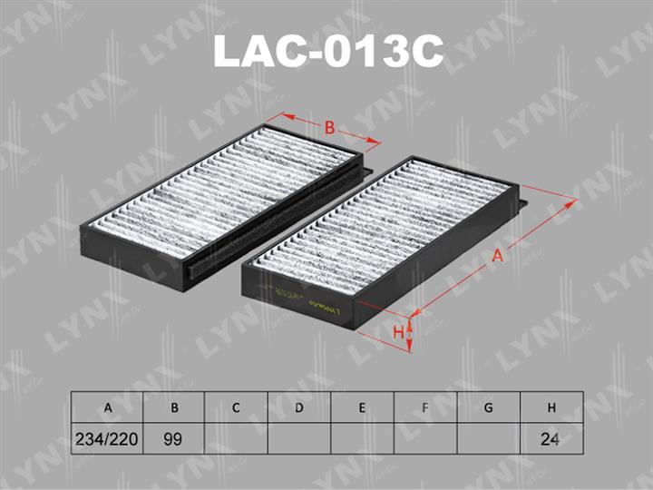 LYNXauto LAC-013C Фільтр салону LAC013C: Купити в Україні - Добра ціна на EXIST.UA!