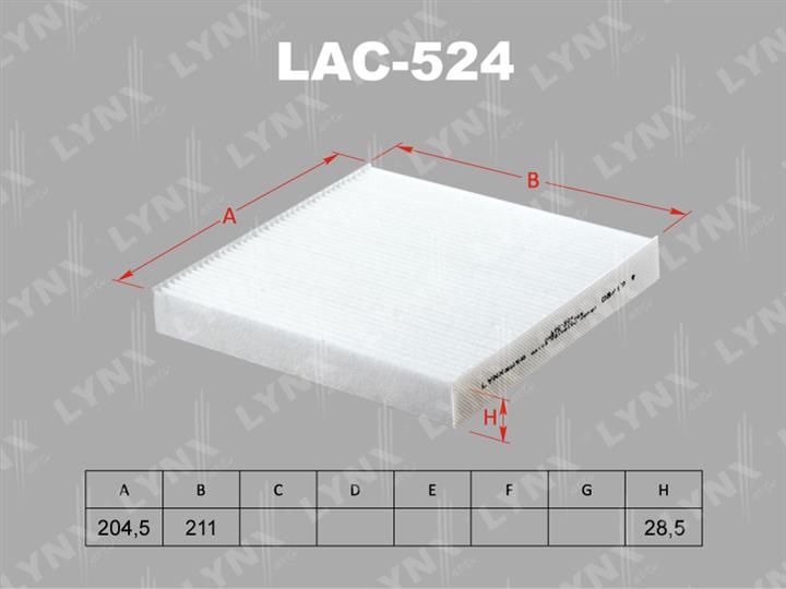 LYNXauto LAC-524 Фільтр салону LAC524: Купити в Україні - Добра ціна на EXIST.UA!