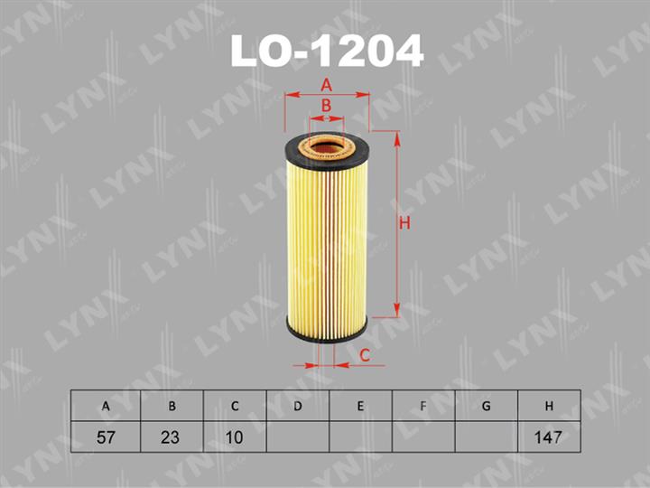 LYNXauto LO-1204 Фільтр масляний LO1204: Купити в Україні - Добра ціна на EXIST.UA!