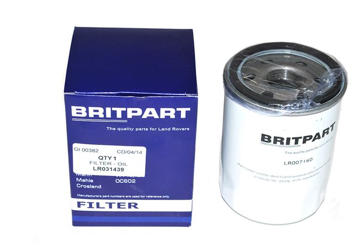 Britpart LR031439 Фільтр масляний LR031439: Купити в Україні - Добра ціна на EXIST.UA!