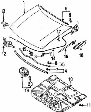 57536PA020 Subaru Клипса