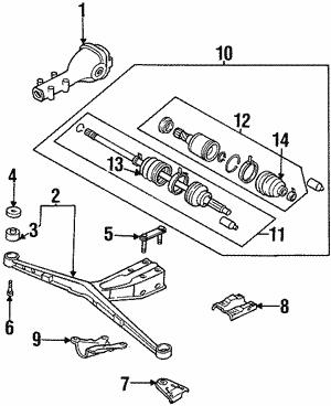 41321AC020 Subaru Кронштейн осушителя