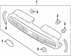 91061AC340 Subaru Решітка радіатора