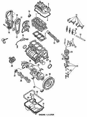 13587KA010 Subaru Прокладка