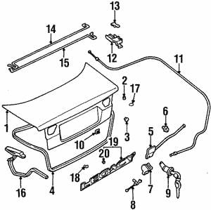 57536AC010 Subaru Кліпса