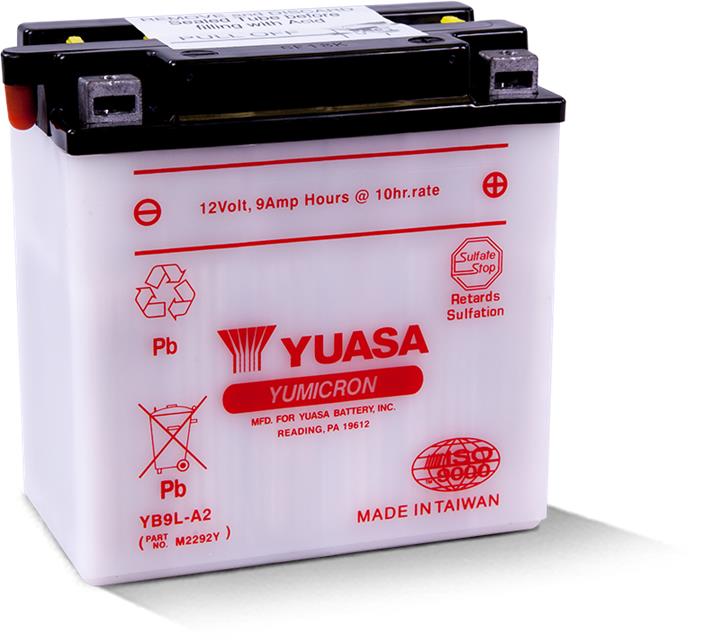 Yuasa YB9L-A2 Акумулятор Yuasa 12В 9Ач 100А(EN) R+ YB9LA2: Приваблива ціна - Купити в Україні на EXIST.UA!